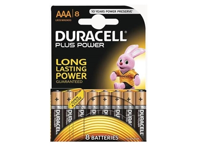 Alkalne baterije Duracell Plus Power MN2400B8 AAA (8 kos)