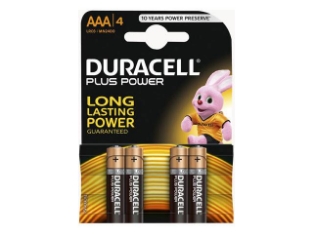 Slika Alkalne baterije Duracell Plus Power MN2400B4 AAA (4 kos)