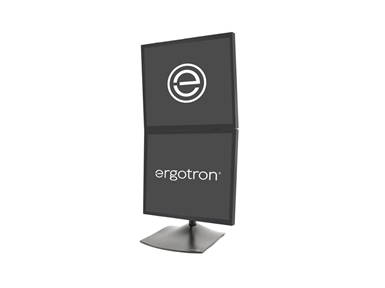 Namizni nosilec za dva monitorja Ergotron DS100 Dual-Monitor Vertikal Desk Stand (črn)