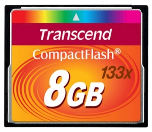 Slika CF TRANSCEND 8GB 133X, 50/20MB/s, MLC