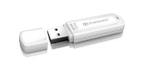 Slika USB DISK TRANSCEND 128GB JF 730, 3.1, bel, s pokrovčkom