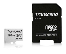 Slika SDXC TRANSCEND MICRO 128GB 300S, 100/40MB/s, C10, U3, V30, adapter