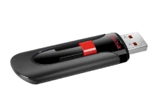 Slika USB DISK SANDISK 32GB CRUZER GLIDE, 2.0, črno-rdeč, drsni priključek