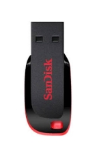 Slika USB DISK SANDISK 16GB CRUZER BLADE, 2.0, črno-rdeč, brez pokrovčka