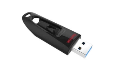 USB DISK SANDISK 32GB ULTRA, 3.0, črn, brez pokrovčka