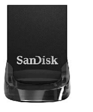 Slika USB DISK SANDISK 128GB ULTRA FIT, 3.1/3.0, črn, micro format