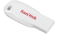 Slika USB DISK SANDISK 16GB CRUZER BLADE BELA, 2.0, bel , brez pokrovčka