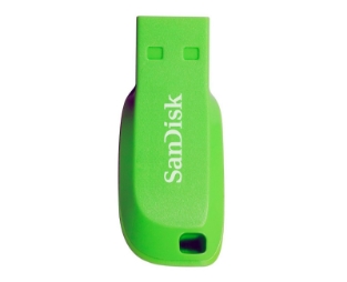 Slika USB DISK SANDISK 32GB CRUZER BLADE ZELENA, 2.0, zelen, brez pokrovčka