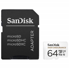 Slika SDXC SANDISK MICRO 64GB HIGH ENDURANCE VIDEO, 100/40MB/s, UHS-I, U3, C10, V30, adapter