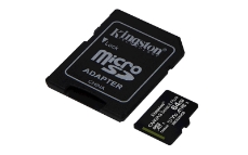 Slika SDXC KINGSTON MICRO 64GB CANVAS SELECT Plus, 100MB/s, C10 UHS-I, adapter