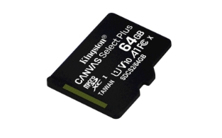 Slika SDXC KINGSTON MICRO 64GB CANVAS SELECT Plus, 100 MB/s, C10 UHS-I