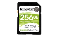 Slika SDXC KINGSTON 256GB CANVAS SELECT Plus, 100/85 MB/s (r/w), C10 UHS-I U1 V10
