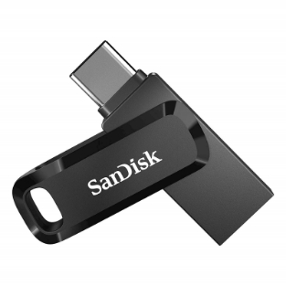 Slika USB C & USB disk SanDisk 64GB Ultra Dual GO, 3.2, 150 MB/s, črn