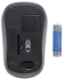 Brezžična optična miška MANHATTAN, modro/črna, USB, 1000 dpi, 3 tipke s kolescem