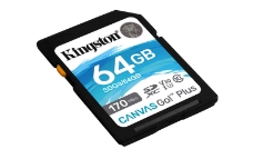 Slika SDXC KINGSTON 64GB Canvas GO Plus, 170/70MB/s,  C10, UHS-I, U3, V30