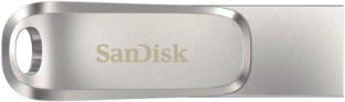 Slika USB C & USB DISK SanDisk 64GB Ultra Dual LUXE, 3.1, srebrn, Type-A in C, kovinski, branje do 150MB/s