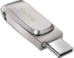 USB C & USB DISK SanDisk 1TB Ultra Dual LUXE, 3.1, srebrn, kovinski, branje do 150MB/s