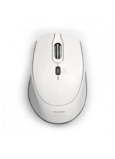 Slika Miška PORT brezžična, USB-A & USB-C, tiha, bela