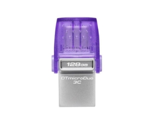 Slika USB C & USB DISK Kingston 128GB DT microDuo3G3, 3.2 Gen1, OTG, s pokrovčkom
