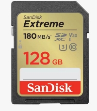 Slika SDXC SANDISK 128GB EXTREME, 180/90MB/s, UHS-I, C10, U3, V30