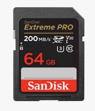 Slika SDXC SANDISK 64GB EXTREME PRO, 200/90MB/s, UHS-I, C10, U3, V30