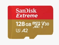 Slika SDXC SANDISK MICRO 128GB EXTREME, 190/90MB/s, A2, UHS-I, V30, U3, C10, adapter