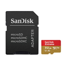 Slika SDXC SANDISK MICRO 512GB EXTREME, 190/130MB/s, A2, UHS-I, U3, V30, C10, adapter