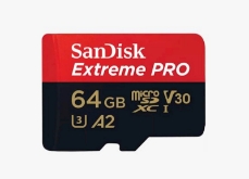 Slika SDXC SANDISK MICRO 64GB EXTREME PRO, 200/90MB/s, A2, C10, UHS-I, U3, V30, adapter