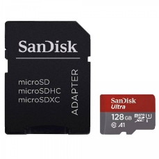 Slika SDXC SANDISK MICRO 128GB ULTRA, 140MB/s, UHS-I, C10, A1, adapter