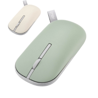 Slika Miška ASUS Marshmallow Mouse MD100 brezžična, tiha, set barv Green Tea Latte in Oat Milk