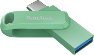 Slika USB C & USB disk SanDisk 64GB Ultra Dual GO, 3.1, 150 MB/s, zelena