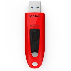 Slika USB DISK SANDISK 64GB ULTRA RDEČA, 3.0, rdeč, brez pokrovčka