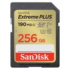 Slika SDXC SANDISK 256GB EXTREME PLUS, 190/130MB/s, UHS-I, C10, U3, V30