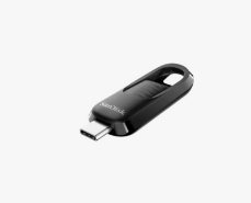 Slika USB C DISK SANDISK 64GB Ultra Slider, 3.2 Gen1, 300 MB/s, črn