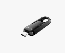 Slika USB C DISK SANDISK 128GB Ultra Slider, 3.2 Gen1, 400 MB/s, črn