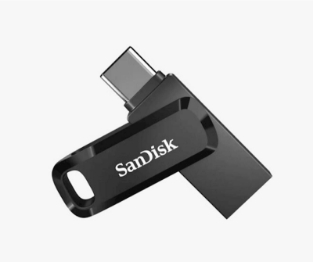 Slika USB C & USB DISK SanDisk 1TB Ultra Dual GO, 3.2, 400 MB/s, črn