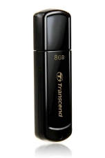 Slika USB DISK TRANSCEND 8GB JF 350, 2.0, črn, s pokrovčkom