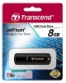 USB DISK TRANSCEND 8GB JF 350, 2.0, črn, s pokrovčkom