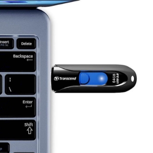 Slika USB DISK TRANSCEND 64GB JF 790, 3.1, črn, brez pokrovčka, drsni priključek