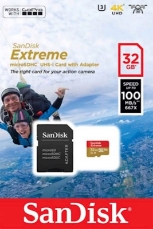 Slika SDHC SANDISK MICRO 32GB EXTREME KAMERA/DRON, 100/60MB/s, UHS-I Speed Class 3, V30, adapter