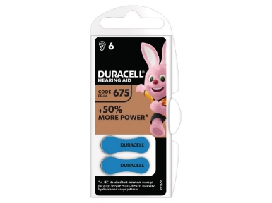 DA675 Duracell 1.4V Hearing Aid Cell (6 Pack)