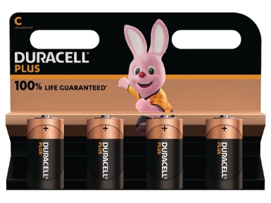 MN1400B4 Duracell Plus C Size 4 Pack