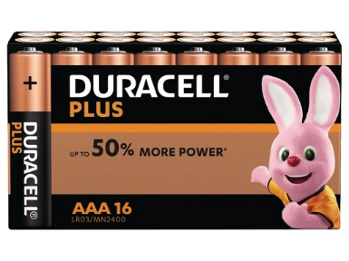 MN2400B16 Duracell Plus AAA 16 Pack