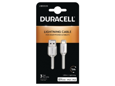 USB5012W Duracell USB-A to Lightning 1m Cable