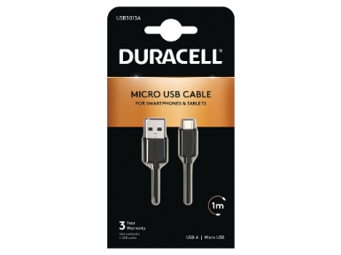 USB5013A Duracell USB-A to Micro USB Cable 1m