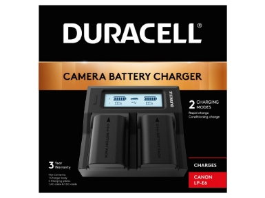 DRC6103 Duracell LED Dual DSLR Battery Charger