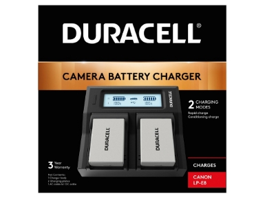 DRC6104 Duracell LED Dual DSLR Battery Charger