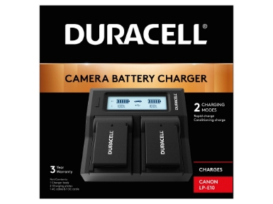 DRC6105 Duracell LED Dual DSLR Battery Charger