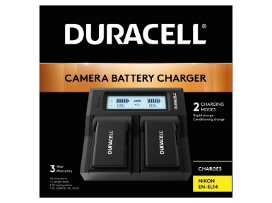 DRN6112 Duracell LED Dual DSLR Battery Charger