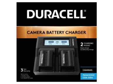 DRP6116 Duracell LED Dual DSLR Battery Charger